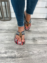 Gypsy Jazz Flip Flops (United Bling Navy)