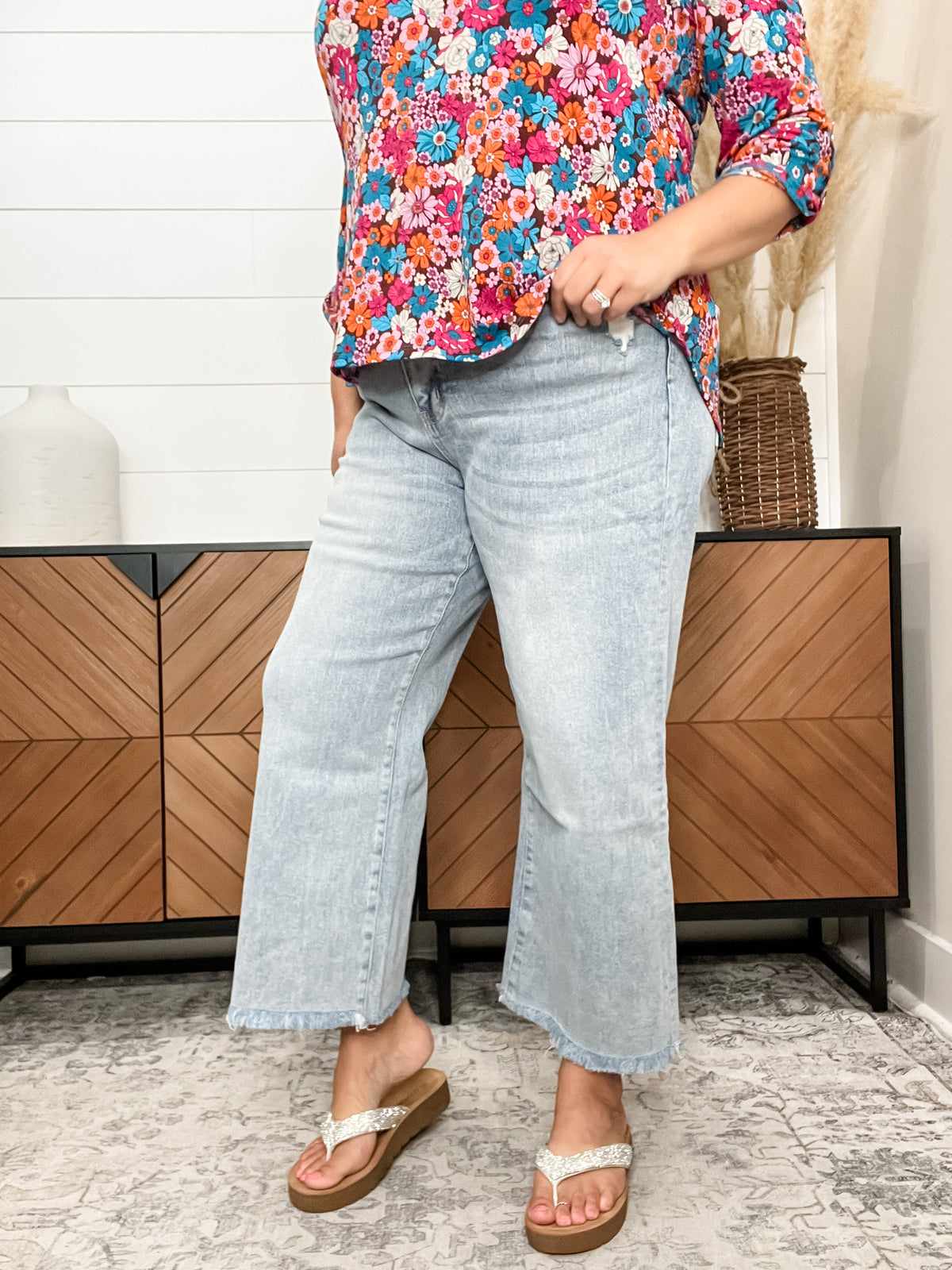 Mica Denim "Precious" Ankle Wide Leg Jeans