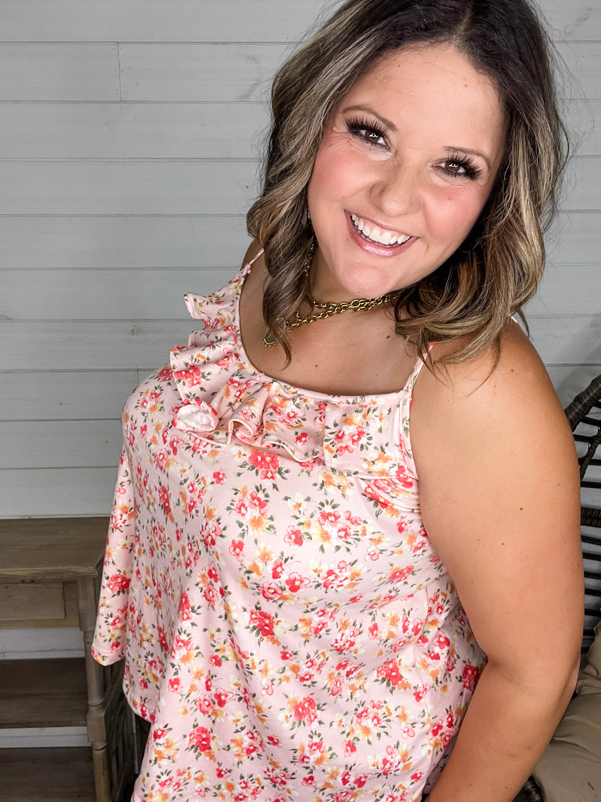 "Anita" Floral Adjustable Strap Cami
