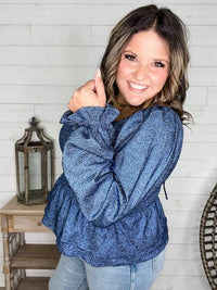 "Swiftly" Sparkle Peplum Top