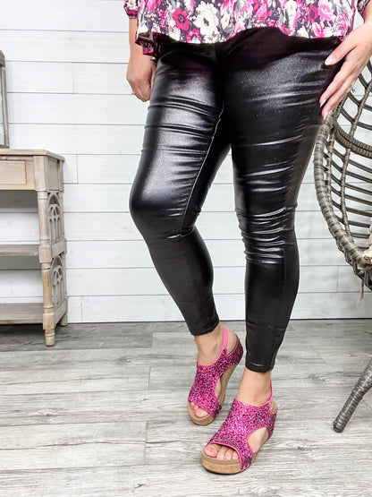 YMI hyperstretch Metallic Skinny (Black)