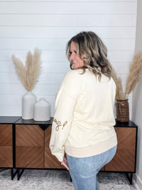 Sequin Cheers Long Sleeve (Ecru)