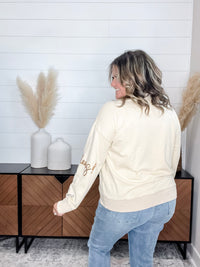 Sequin Cheers Long Sleeve (Ecru)