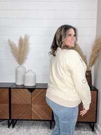 Sequin Cheers Long Sleeve (Ecru)