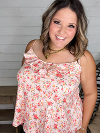 "Anita" Floral Adjustable Strap Cami