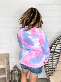 "Keegan" Long Sleeve Tie Dye V Neck