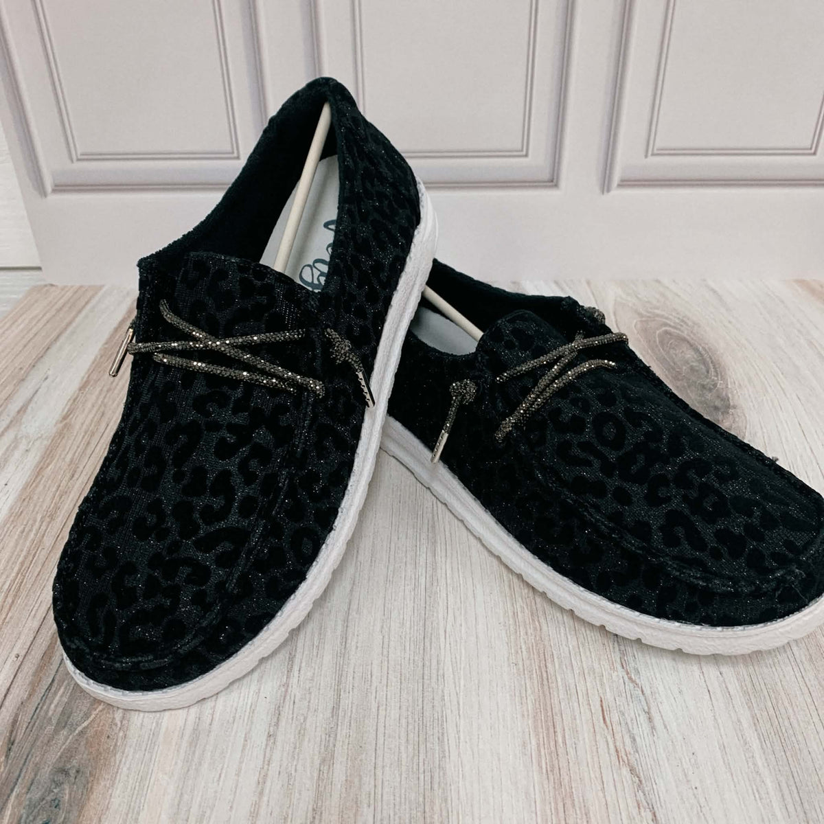 Holly By Very G Soft As Clouds Slip On (Black Sparkle Leopard)