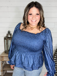 "Swiftly" Sparkle Peplum Top