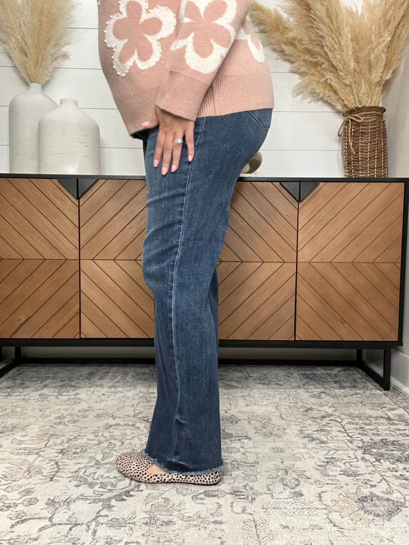 Judy Blue "Monkey Business" Wide Leg Jeans