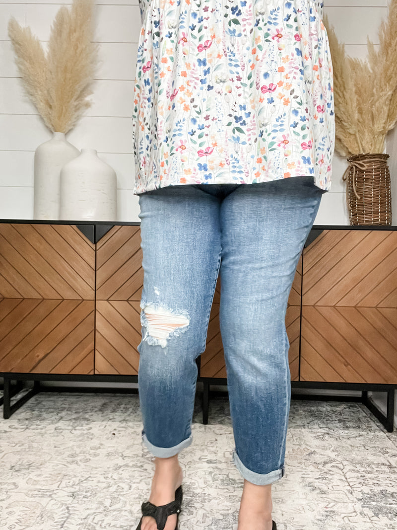 Judy Blue "All The Boys" Button Fly Boyfriend Jeans