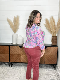 Dear Scarlett "Bowfin" 3/4 Sleeve Split Neck