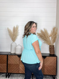 Dear Scarlett "It Counts" Solid Sleeveless Dreamer (Neon Blue)
