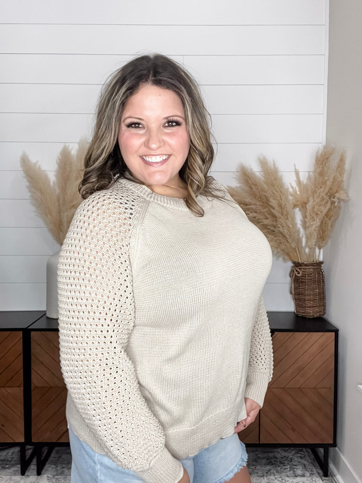 "Clay" Long Sleeve Lightweight Sweater