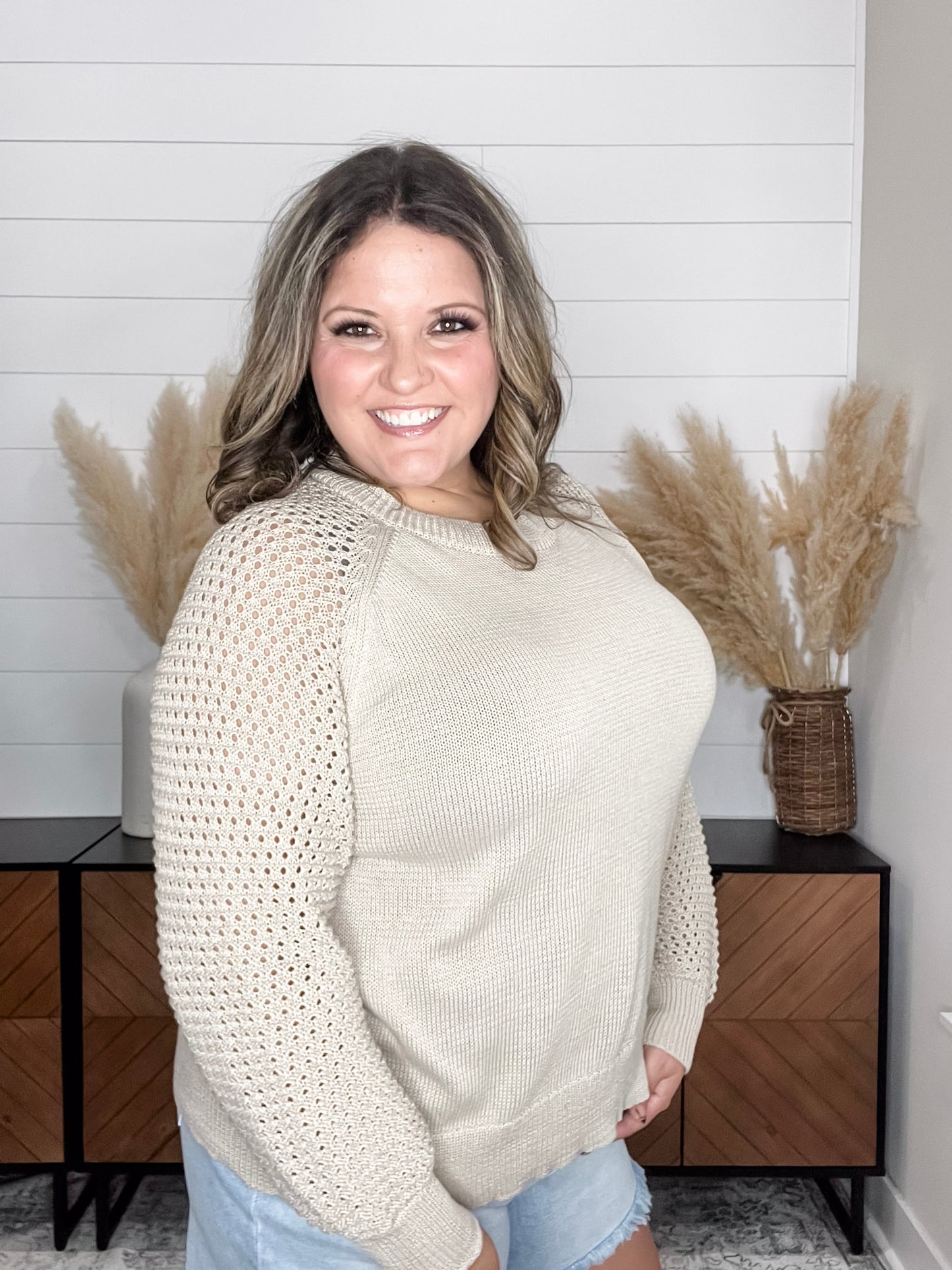 "Clay" Long Sleeve Lightweight Sweater