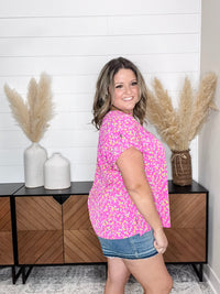 Dear Scarlett "Shameless" Split Neck Cuffed Short Sleeve