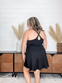 "Game On" Active Dress with Built In Shorts(Black)