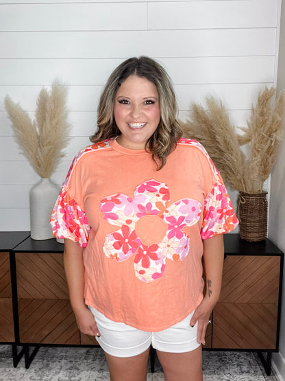 J.Her "Poppin Papaya" Balloon Sleeve