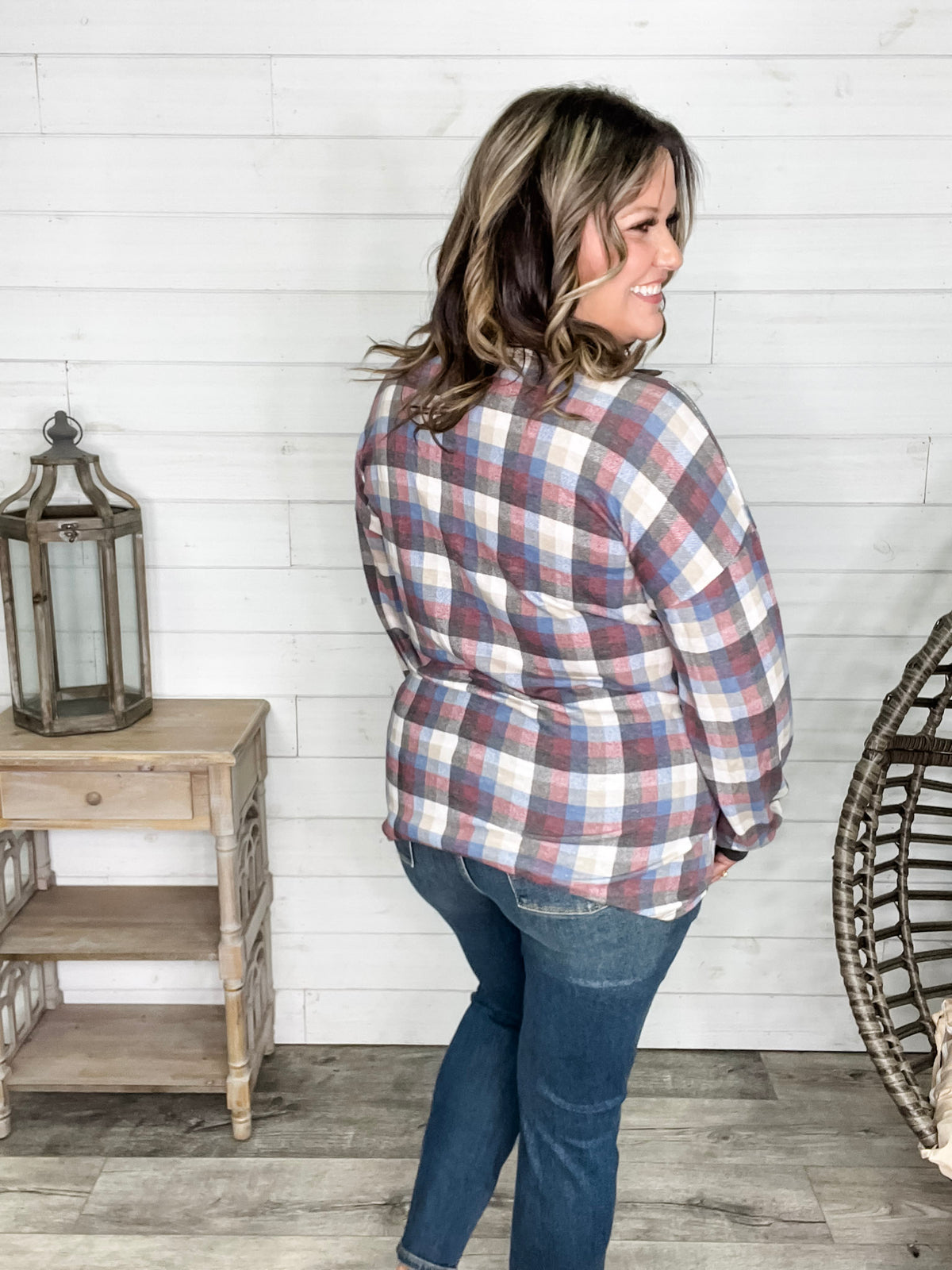 "Aiden" Long Sleeve Plaid Button Up Flannel