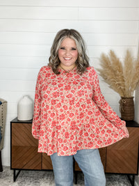 "Margot" Waffle Texture Bubble Long Sleeve