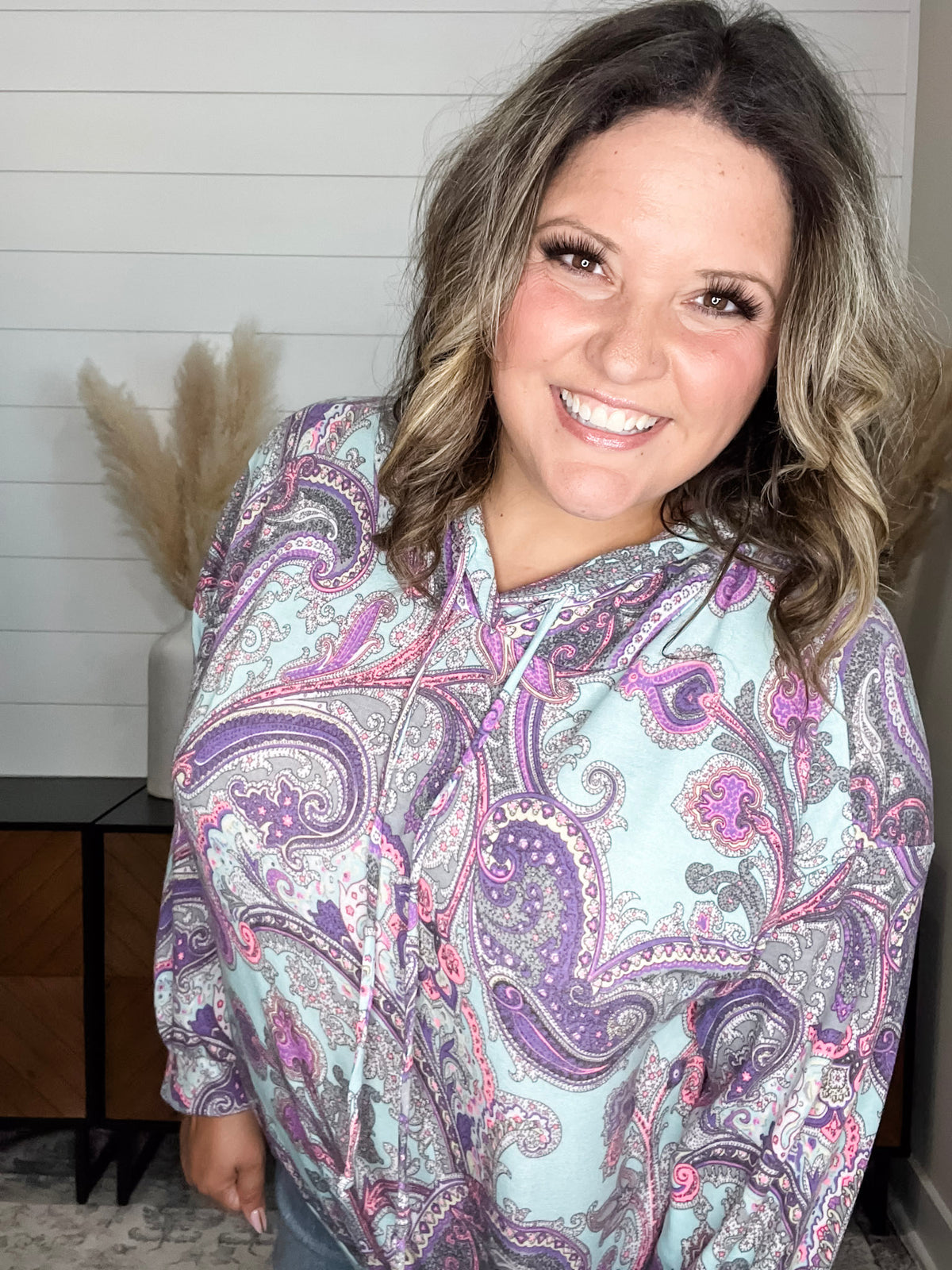 Dear Scarlett "Scottie" Paisley Balloon Sleeve Hoodie