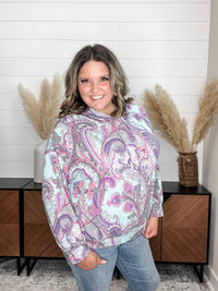 Dear Scarlett "Scottie" Paisley Balloon Sleeve Hoodie