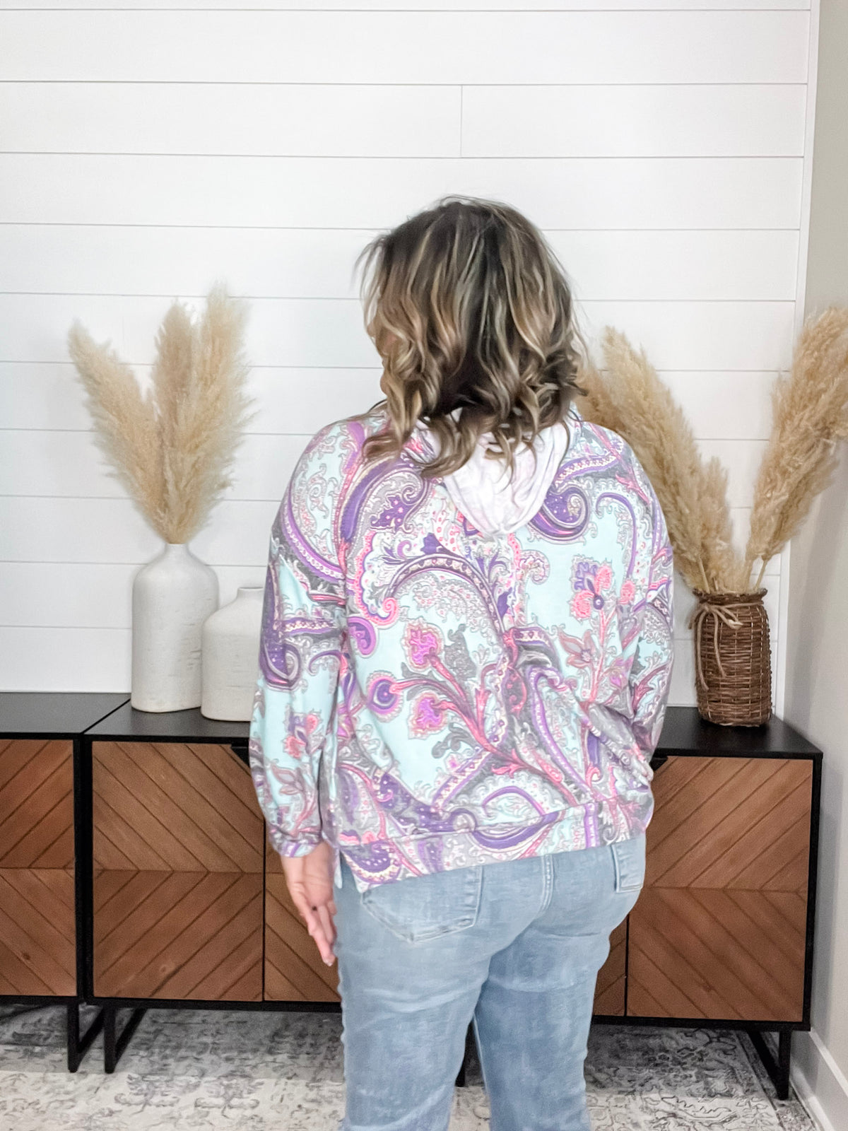 Dear Scarlett "Scottie" Paisley Balloon Sleeve Hoodie