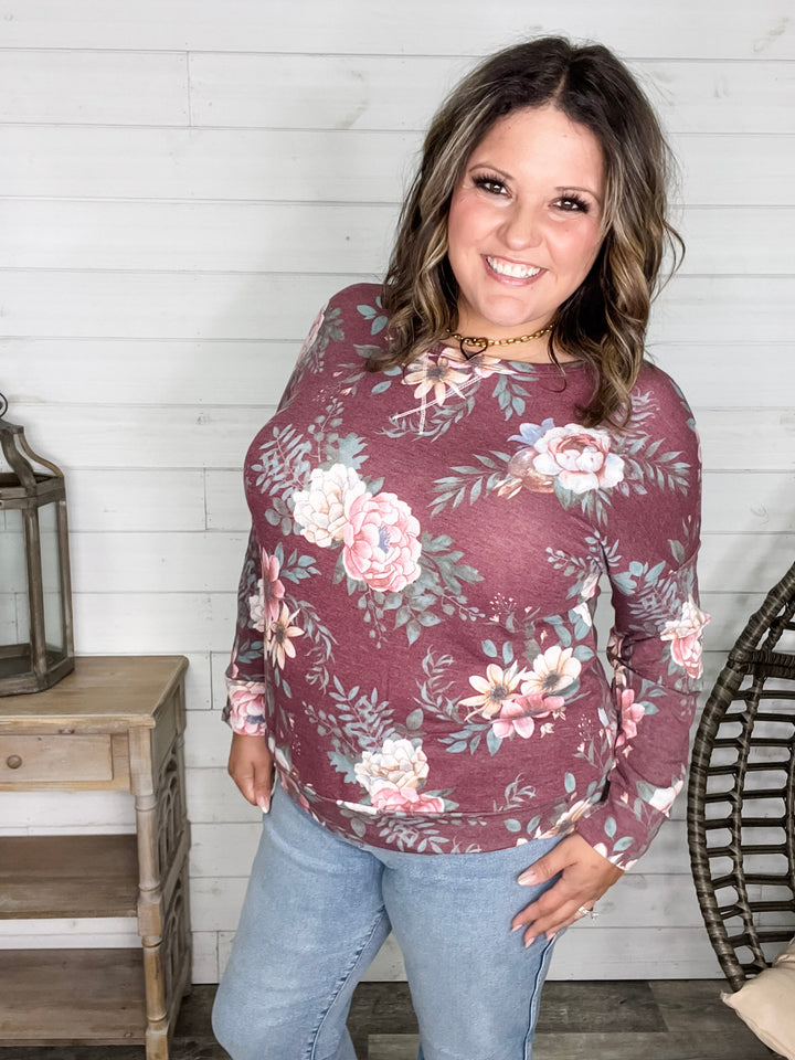 "Lost Cause" Floral Long Sleeve Weekender Style