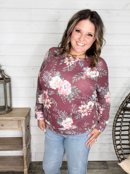 "Lost Cause" Floral Long Sleeve Weekender Style