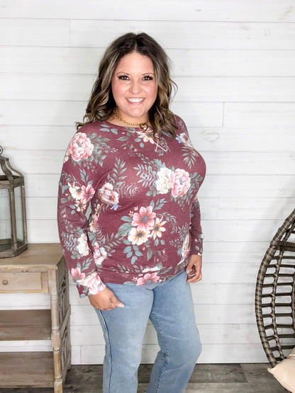 "Lost Cause" Floral Long Sleeve Weekender Style