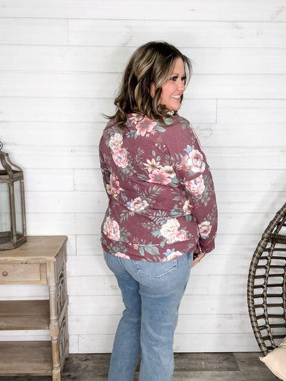 "Lost Cause" Floral Long Sleeve Weekender Style