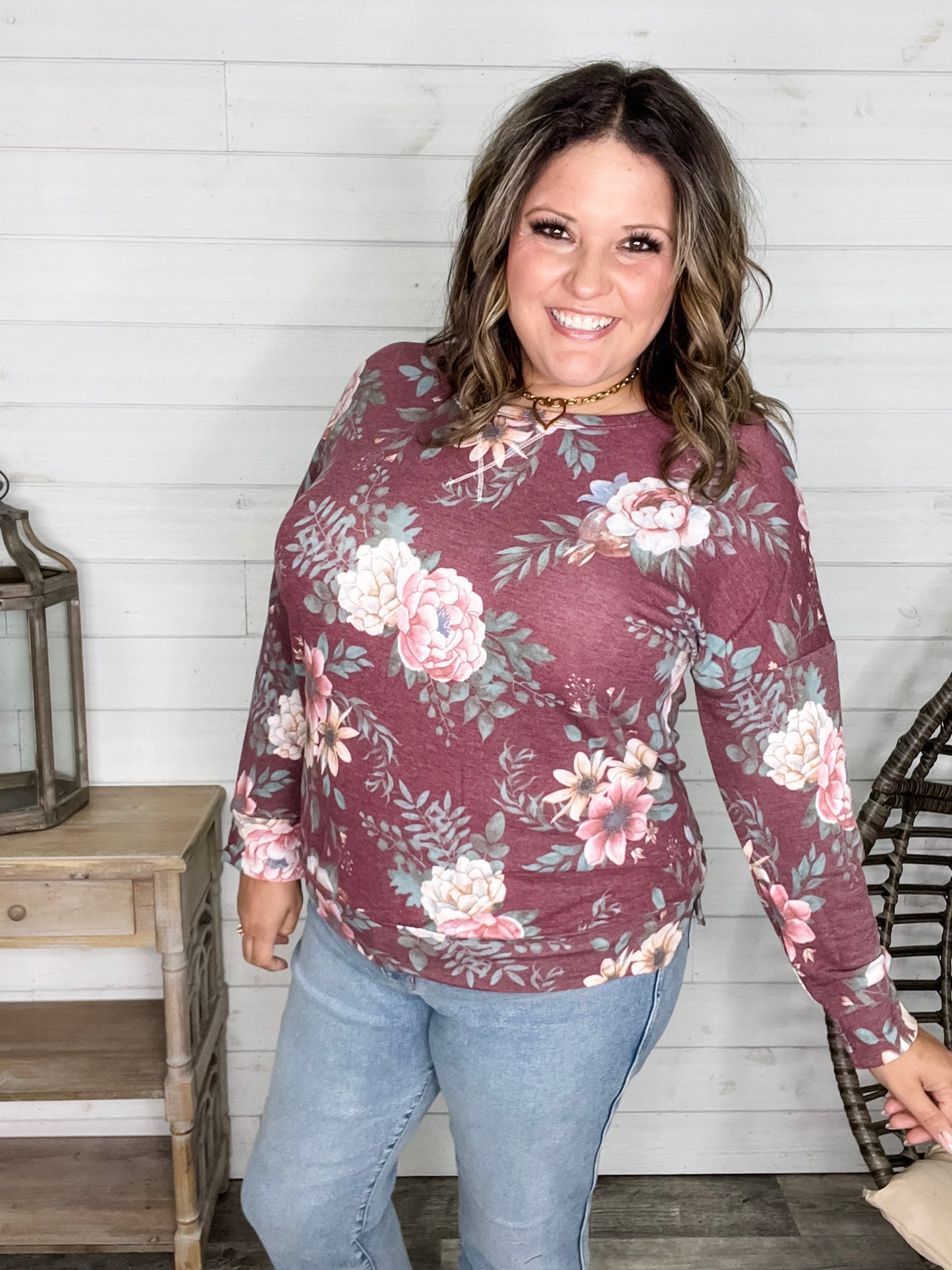 "Lost Cause" Floral Long Sleeve Weekender Style