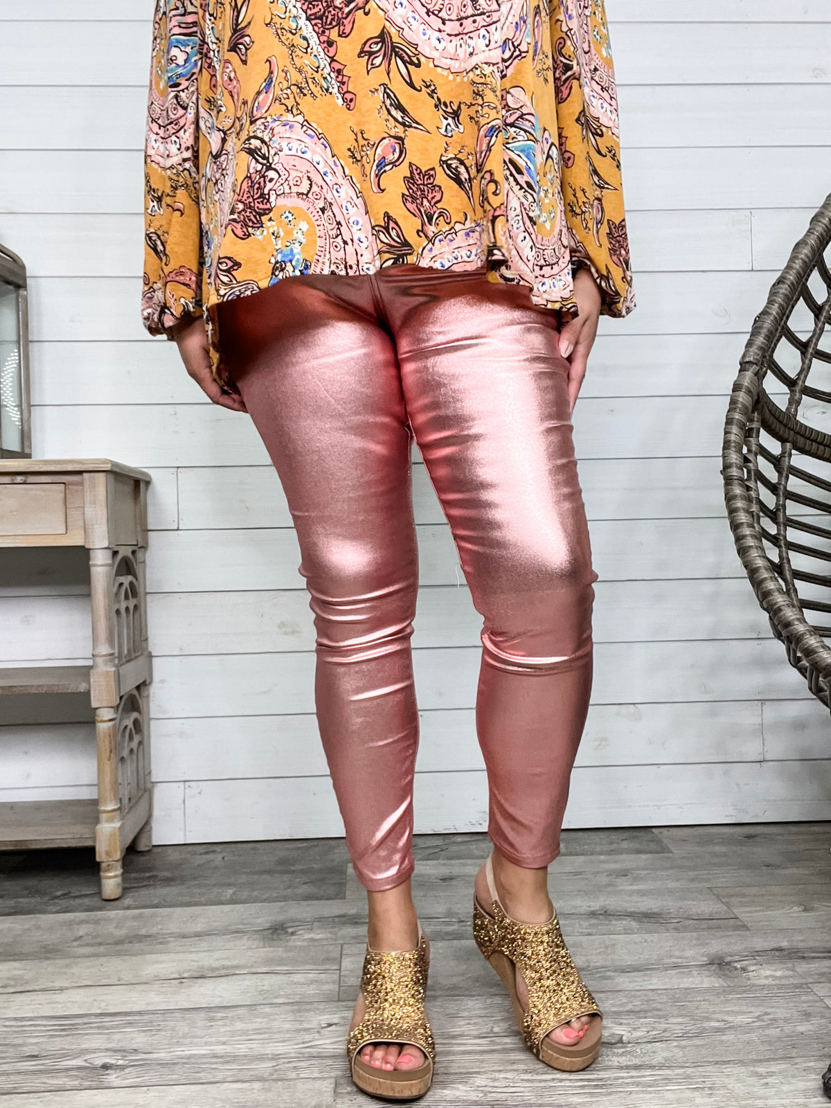 YMI hyperstretch Metallic Skinny (Rose Gold)