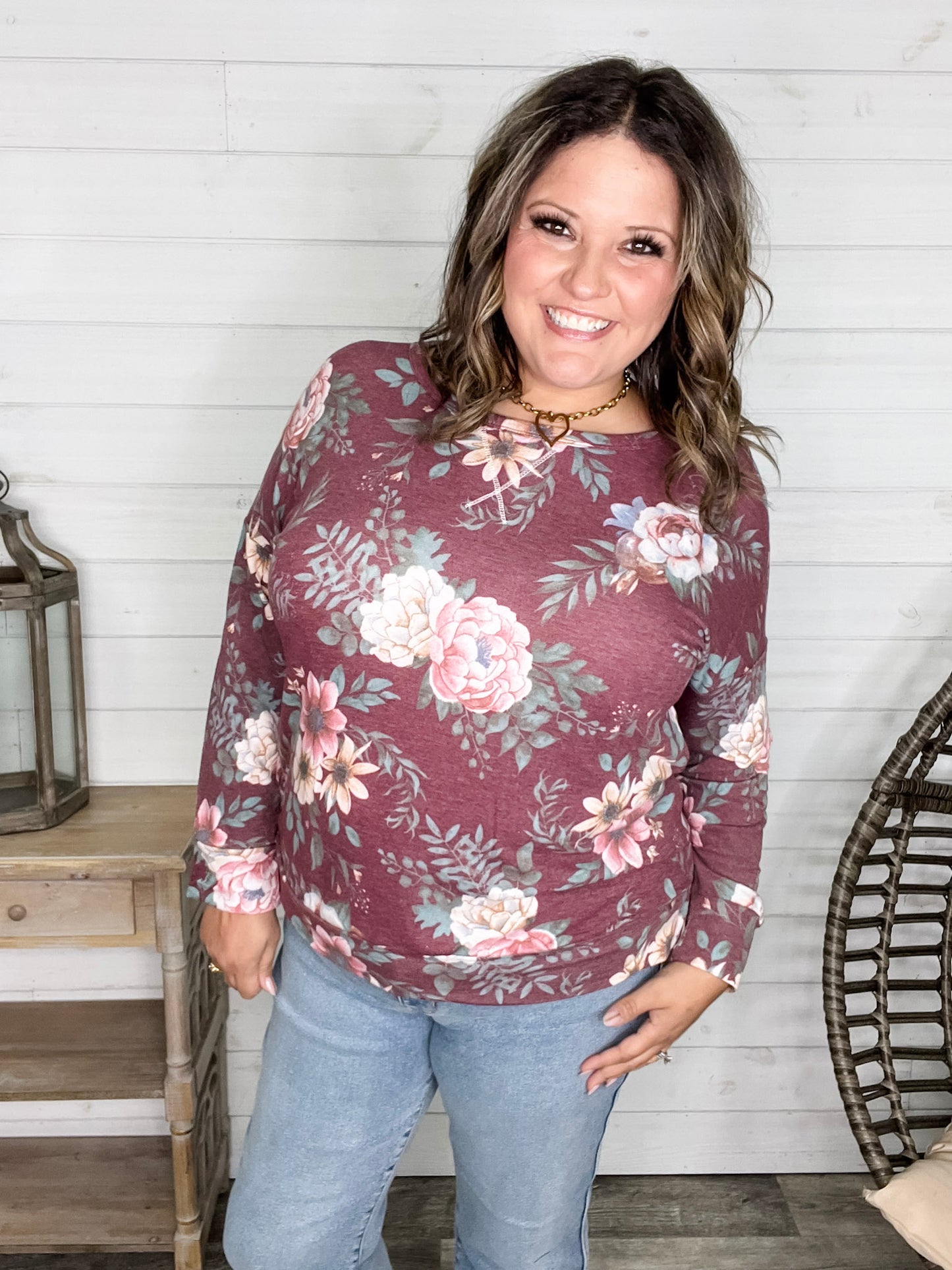 "Lost Cause" Floral Long Sleeve Weekender Style