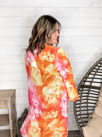"Rose Water" Wide Sleeve Kimono