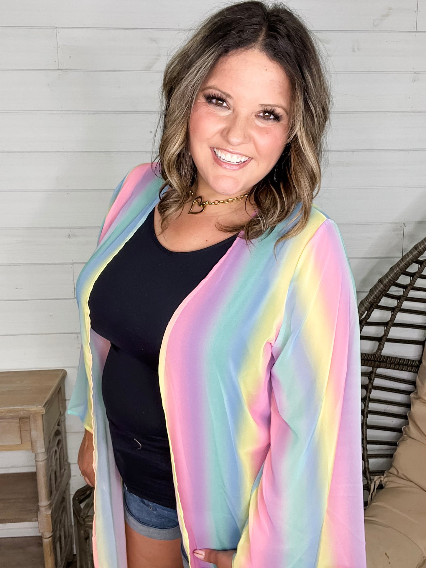"Candy Crush" Sheer Lightweight Kimono