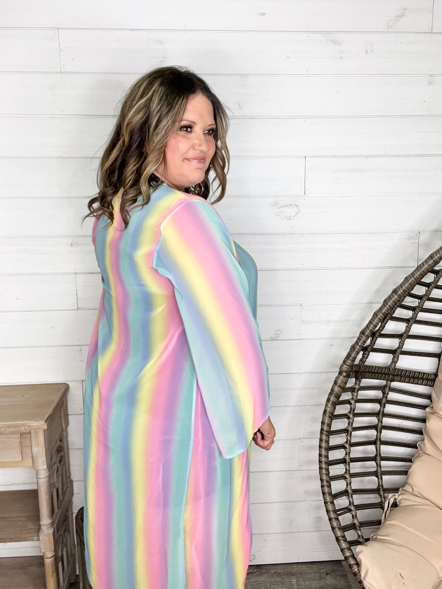 "Candy Crush" Sheer Lightweight Kimono