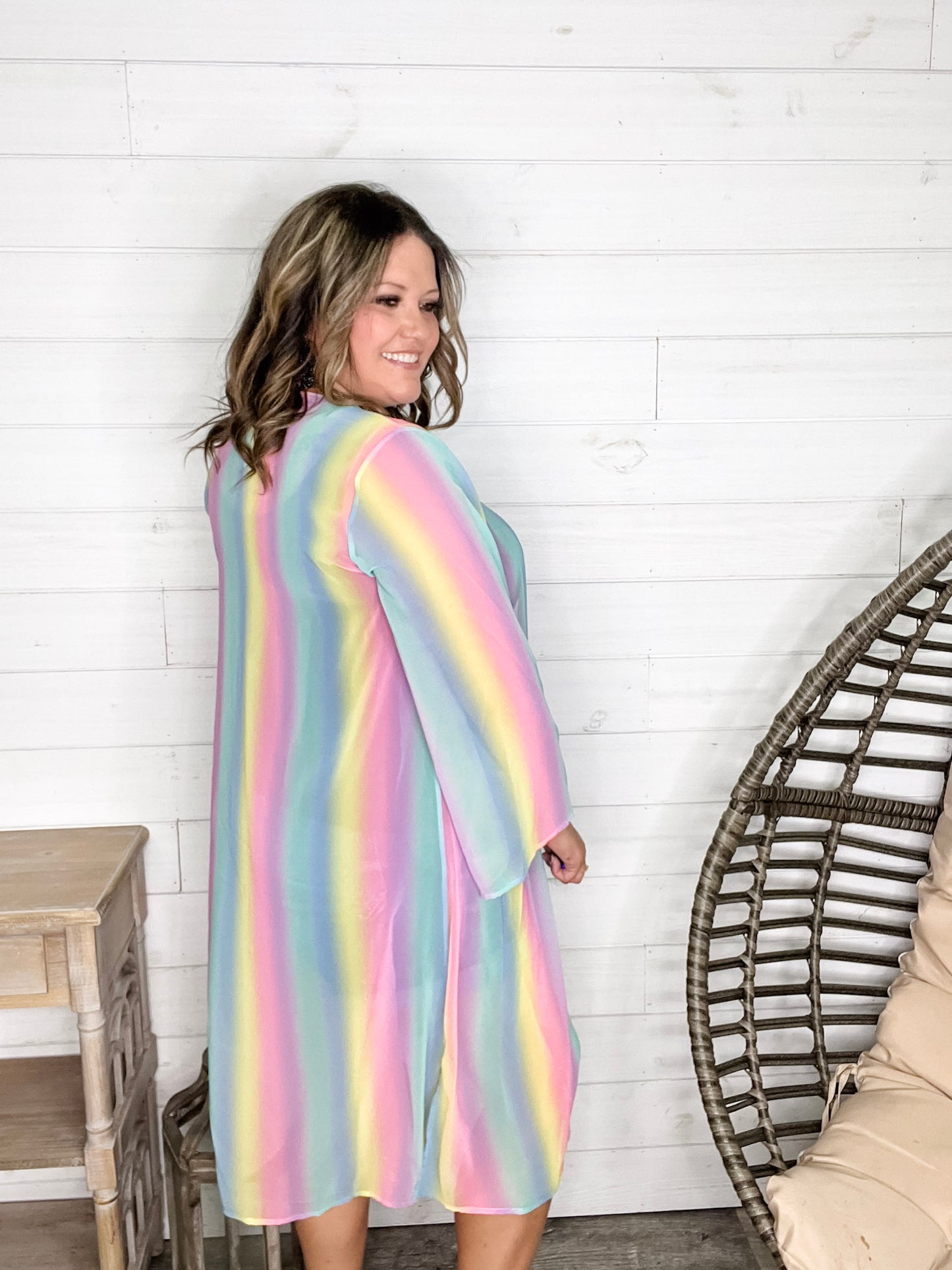 "Candy Crush" Sheer Lightweight Kimono