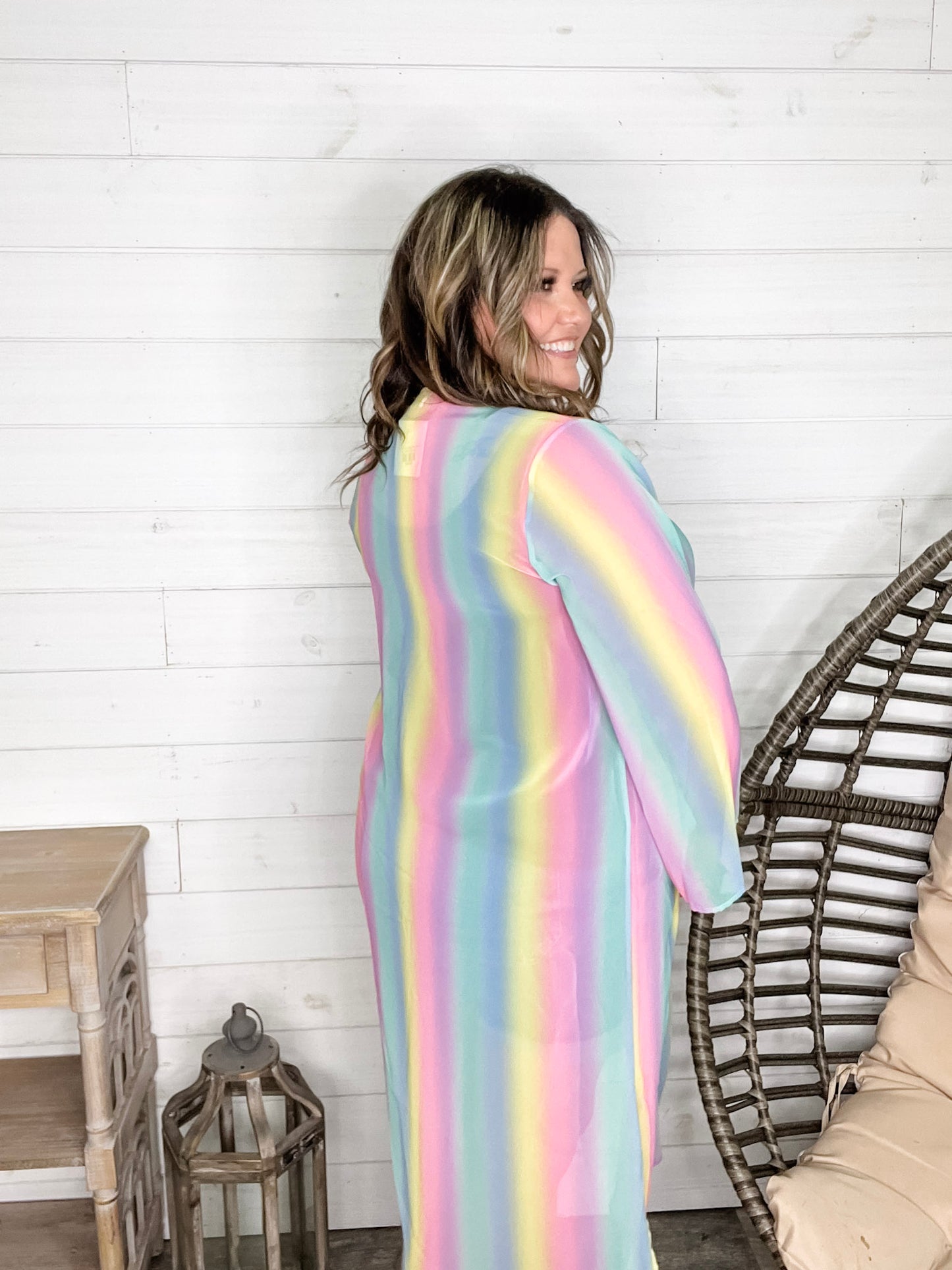 "Candy Crush" Sheer Lightweight Kimono