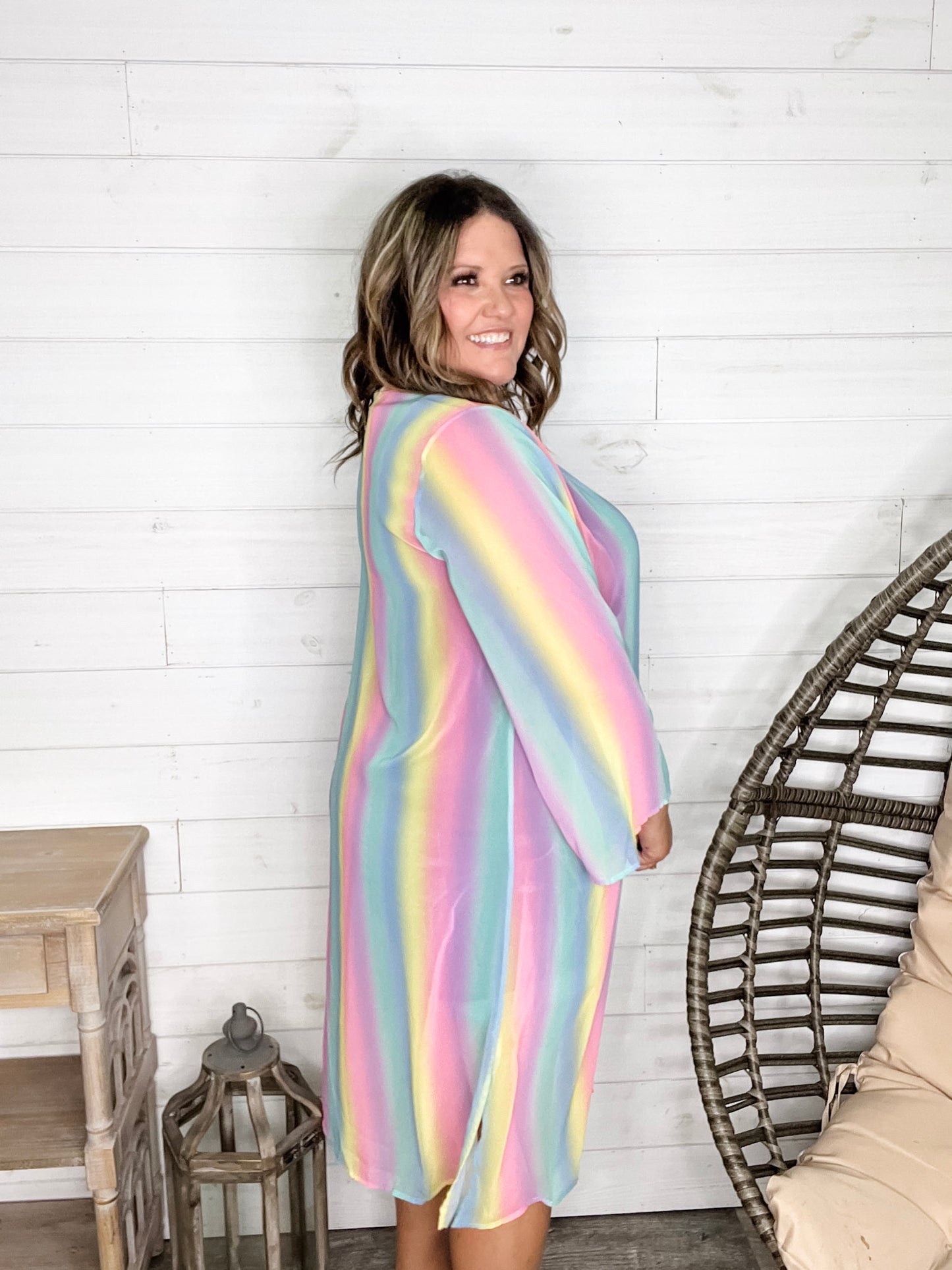 "Candy Crush" Sheer Lightweight Kimono