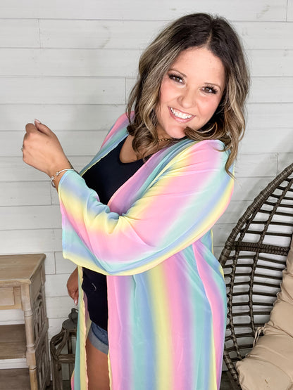"Candy Crush" Sheer Lightweight Kimono