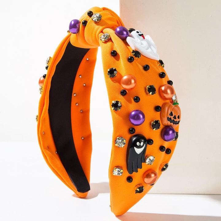 Ghosts & Jack-O-Lanterns Knotted Headband