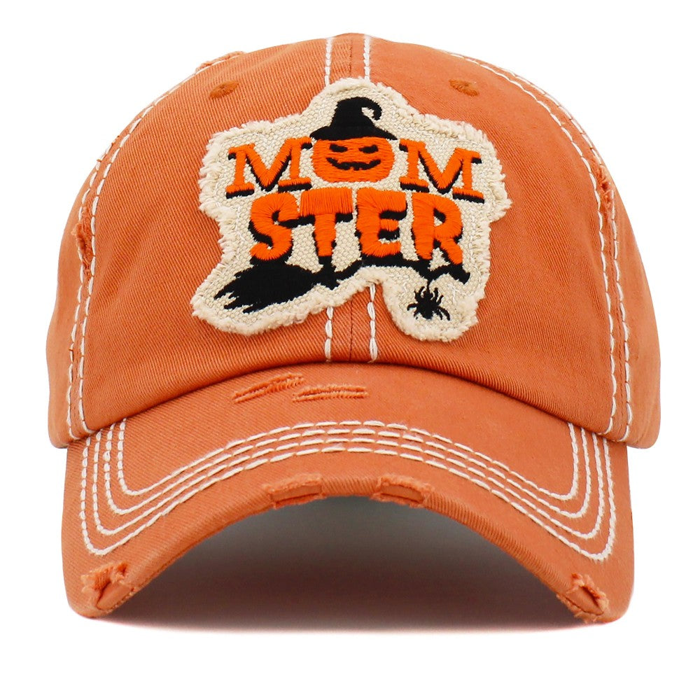 Vintage Distressed Momster Patch Baseball Cap.