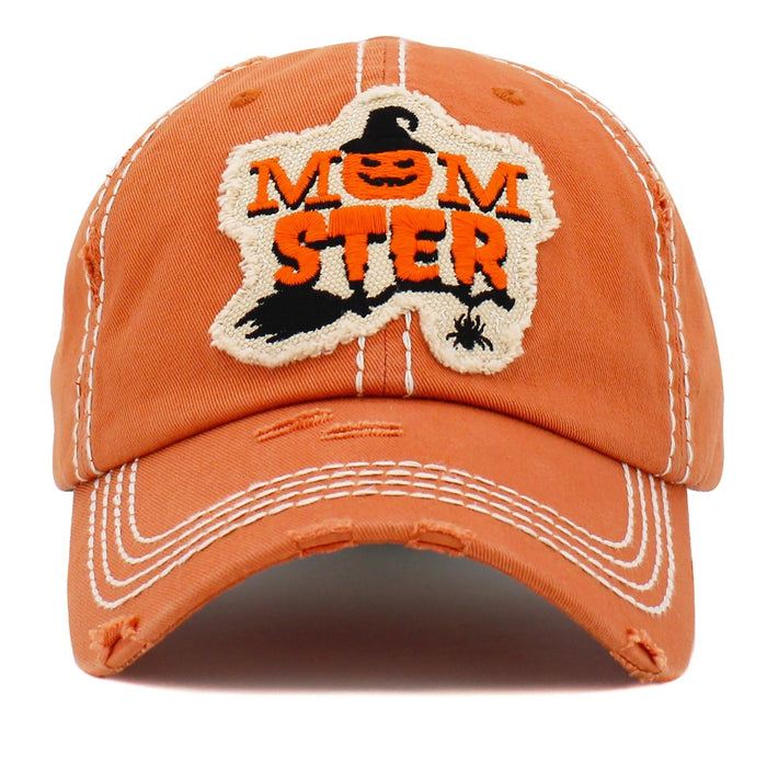 Vintage Distressed Momster Patch Baseball Cap.