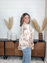 "Corbine" Collared Long Sleeve Button Up Blouse