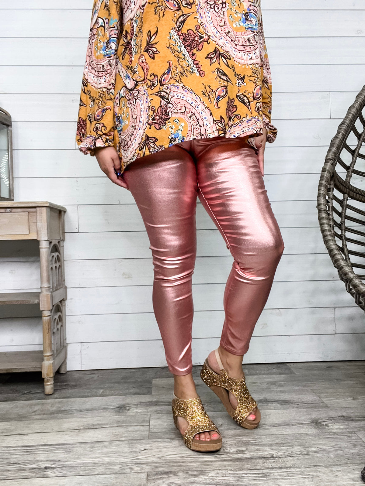 YMI hyperstretch Metallic Skinny (Rose Gold)