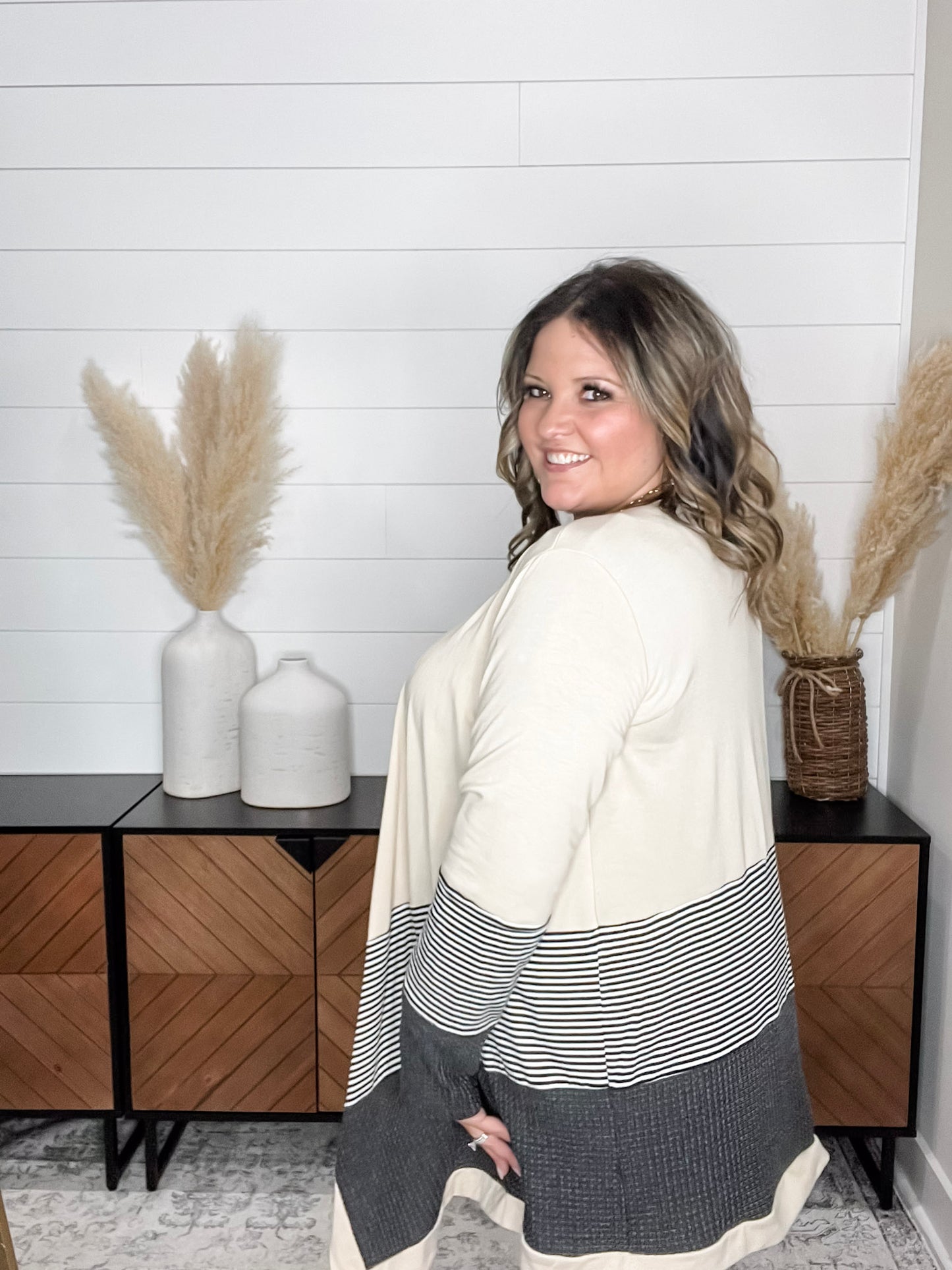 "Merilynn" Patternblock Cardigan (Multiple Colors)