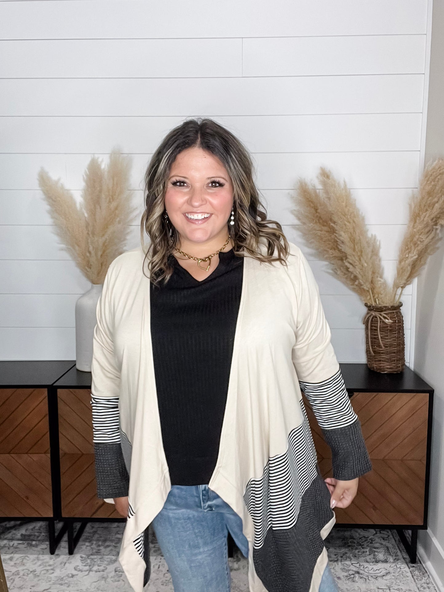 "Merilynn" Patternblock Cardigan (Multiple Colors)