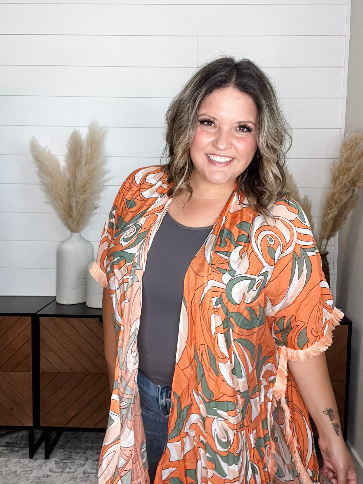 "Florida" Kimono with Fringe