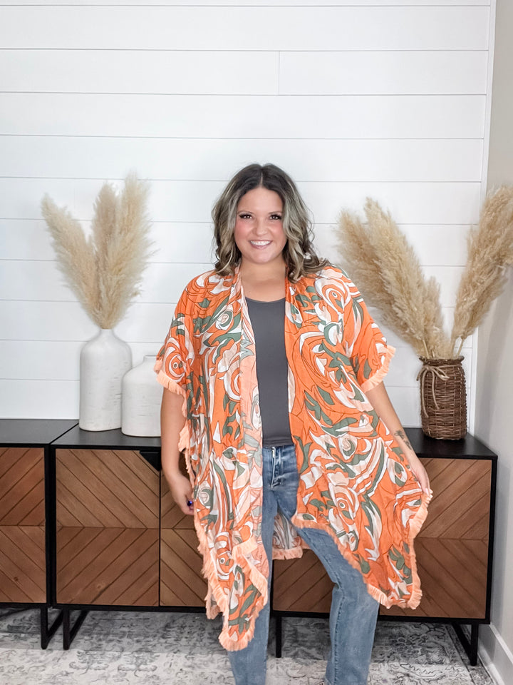 "Florida" Kimono with Fringe