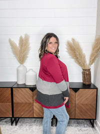 "Merilynn" Patternblock Cardigan (Multiple Colors)